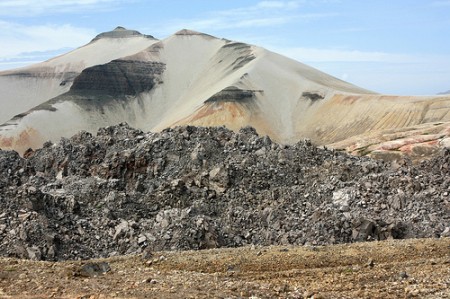 An area of the Novarupta Volcano