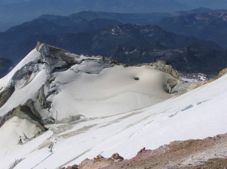 Looking into Sherman Crater at Mount Baker