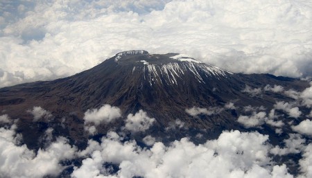 Mount Kilimanjaro seen from the air