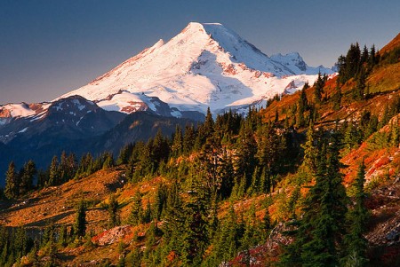 Mount Baker greeting the rays of the morning sun (Bryan Swan)