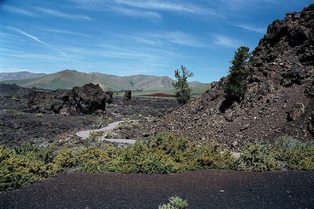 Lava and Volcanoes dominate the landscape at Craters of the Moon National Monument Lava and Volcanoes dominate the landscape at Craters of the Moon National Monument