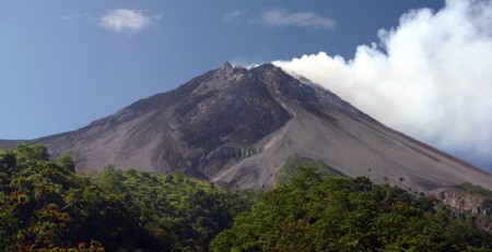 Mount Merapi steaming