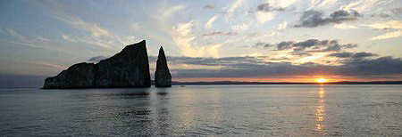 Kicker Rock as the sun sets Kicker Rock as the sun sets