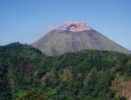 Steaming crater of San Cristóbal