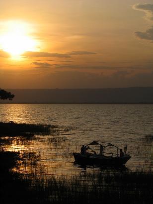Sunset in Awassa Lake